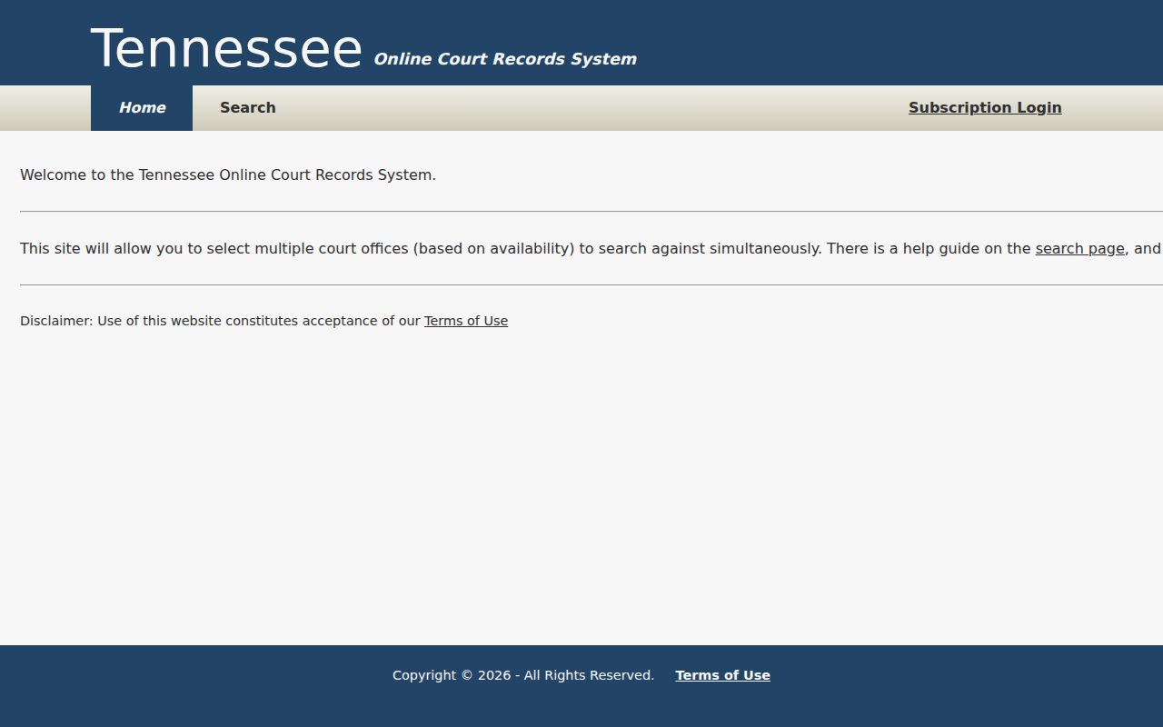 Tennessee all-counties search entry