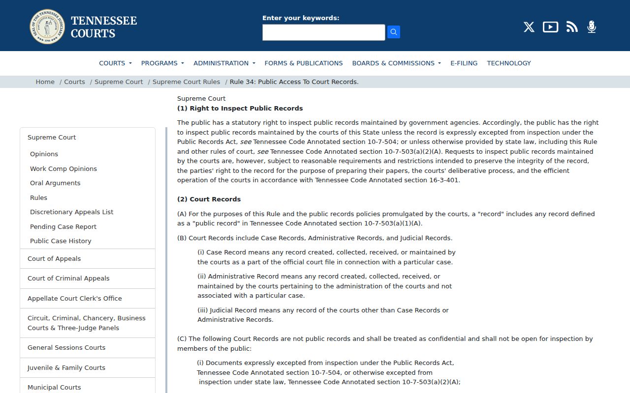Grundy County civil docket public access rule