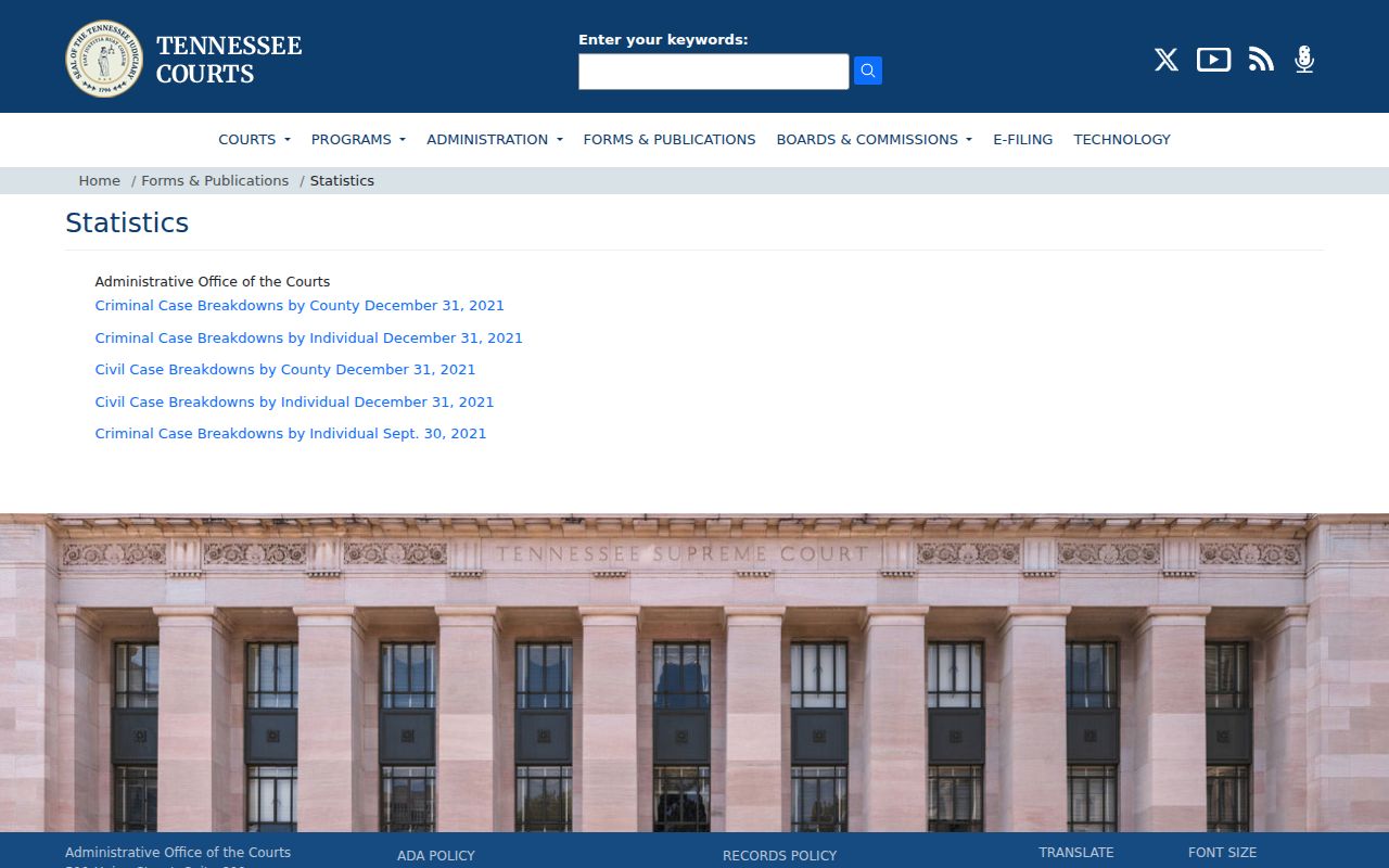 Grundy County court records Tennessee statistics