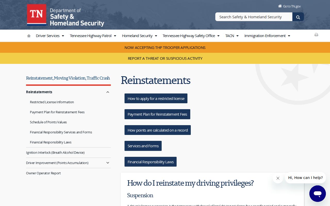 Grundy County traffic court records reinstatement guidance